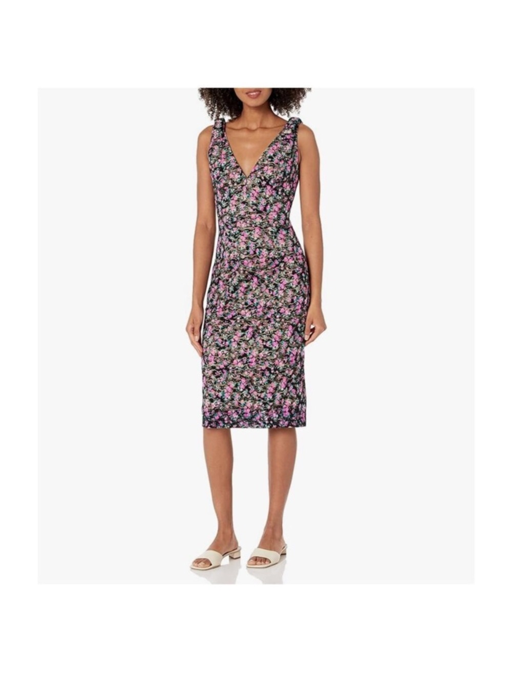 Dress the Population Mary Floral Print V Neck Dress
